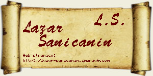 Lazar Saničanin vizit kartica